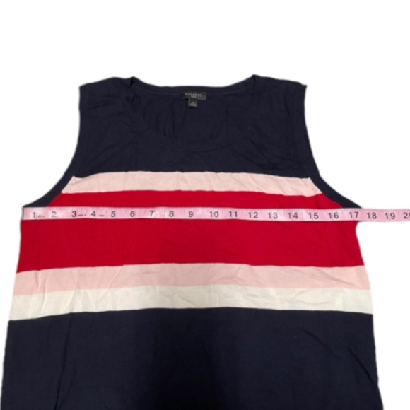 Talbots Striped Cardigan and Tank Top Set Size Large Petite - Picture 9 of 11